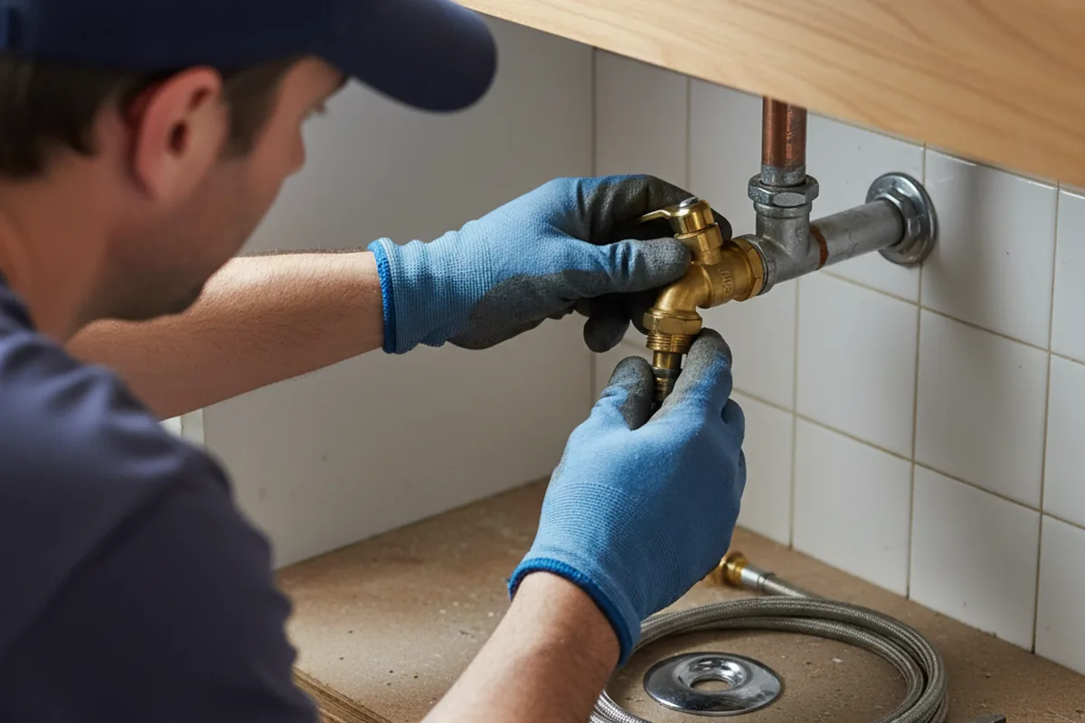 Shutoff valve and fitting work during Emergency Plumbing in Chardon
